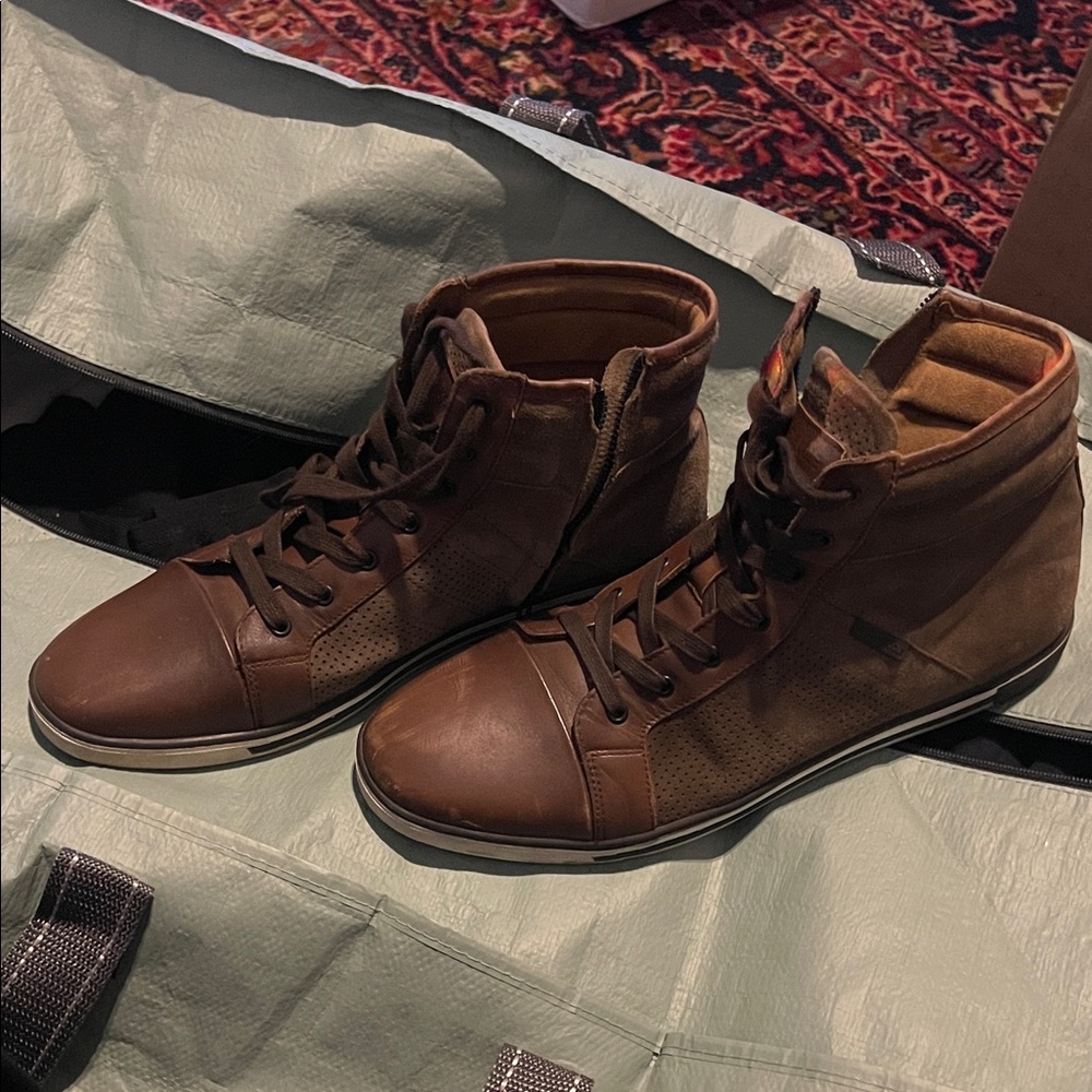 Kenneth Cole Men's Dark Brown High-Top Sneakers